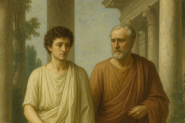 Marc Aurèle et son père Antonin le Pieux